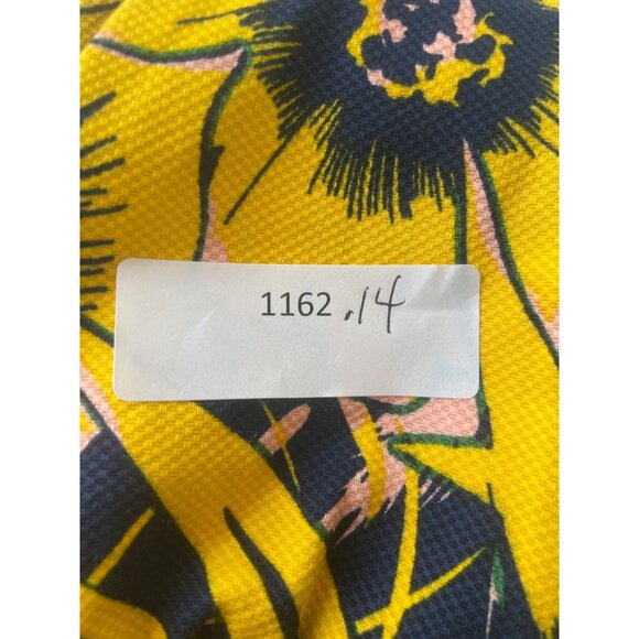 J. Crew Womens Floral Yellow & Black Dress 0P Fit and Flare Vibrant Elegant - Picture 11 of 11